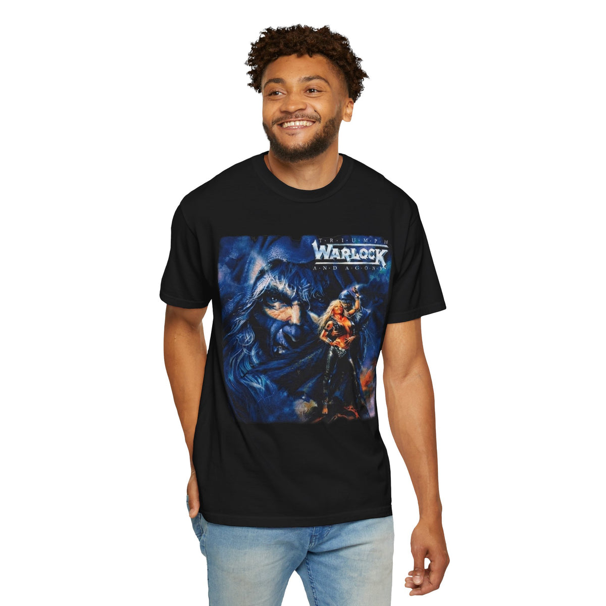 Warlock Triumph & Agony Artwork T-Shirt | Classic German Heavy Metal - Doro Pesch