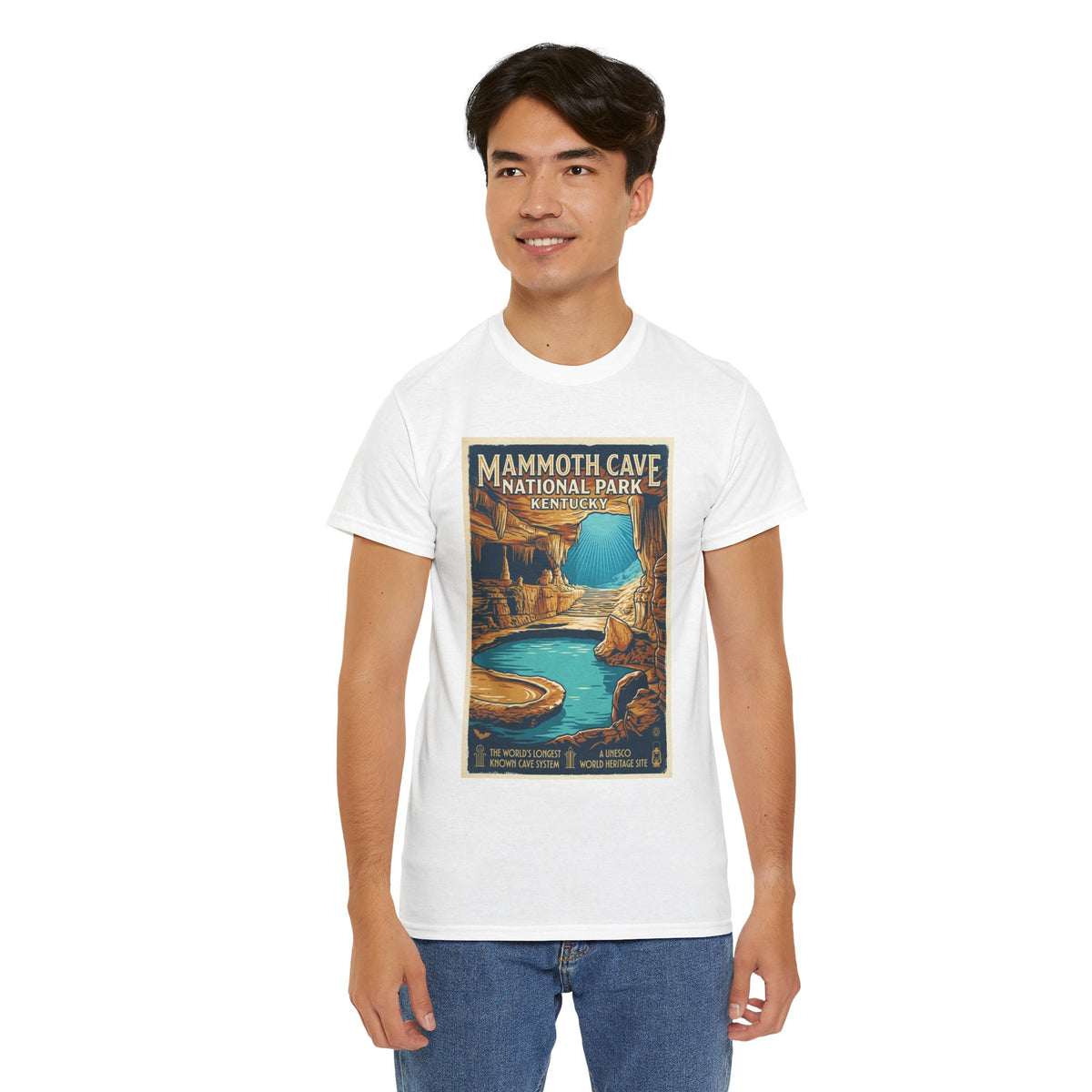 Mammoth Cave National Park Vintage Poster T-Shirt | Kentucky Cave Artwork