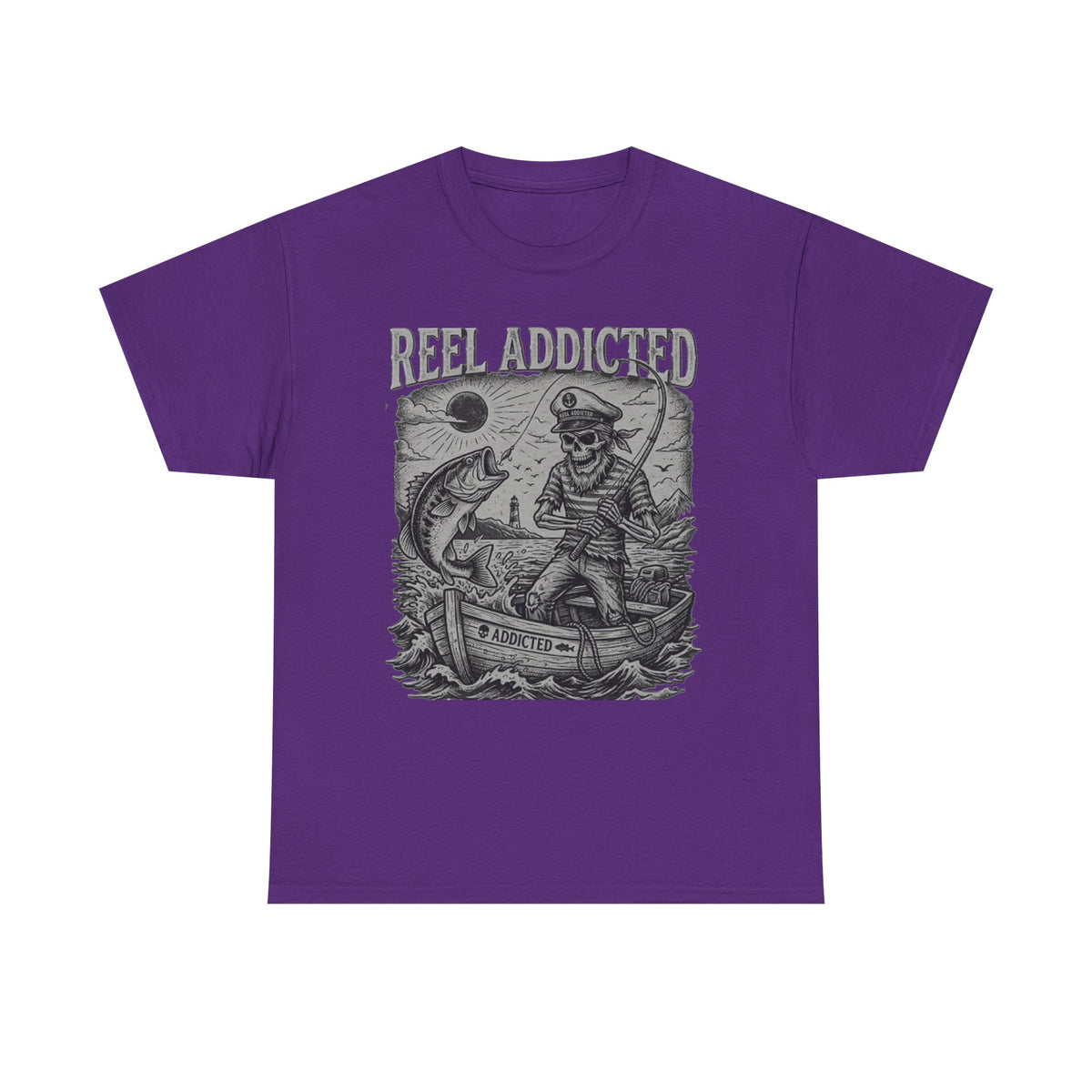 Camiseta de pescador y barco de pesca Reel Addicted