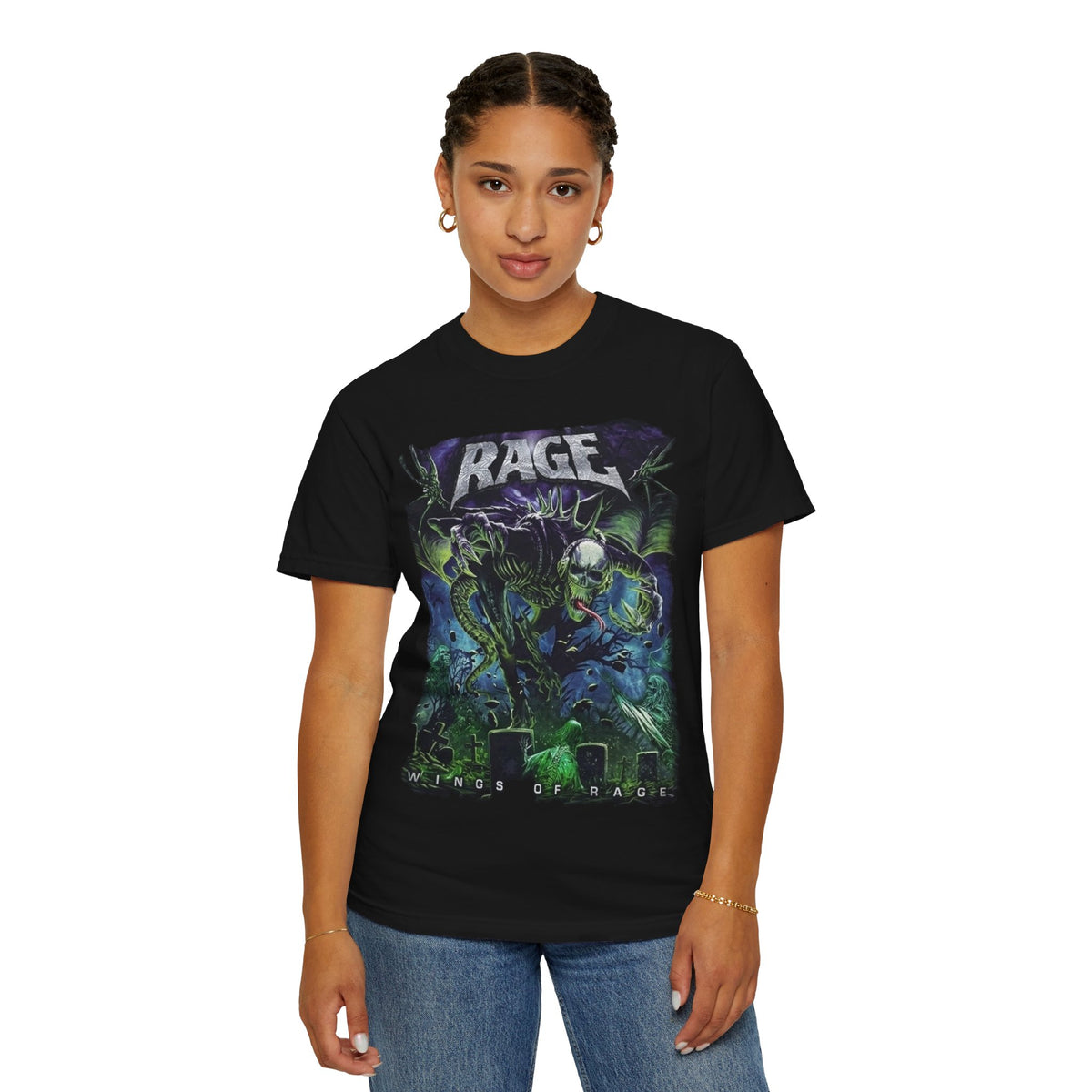 Rage Wings of Rage Skull Monster Album T-Shirt | Heavy Metal Band Tee