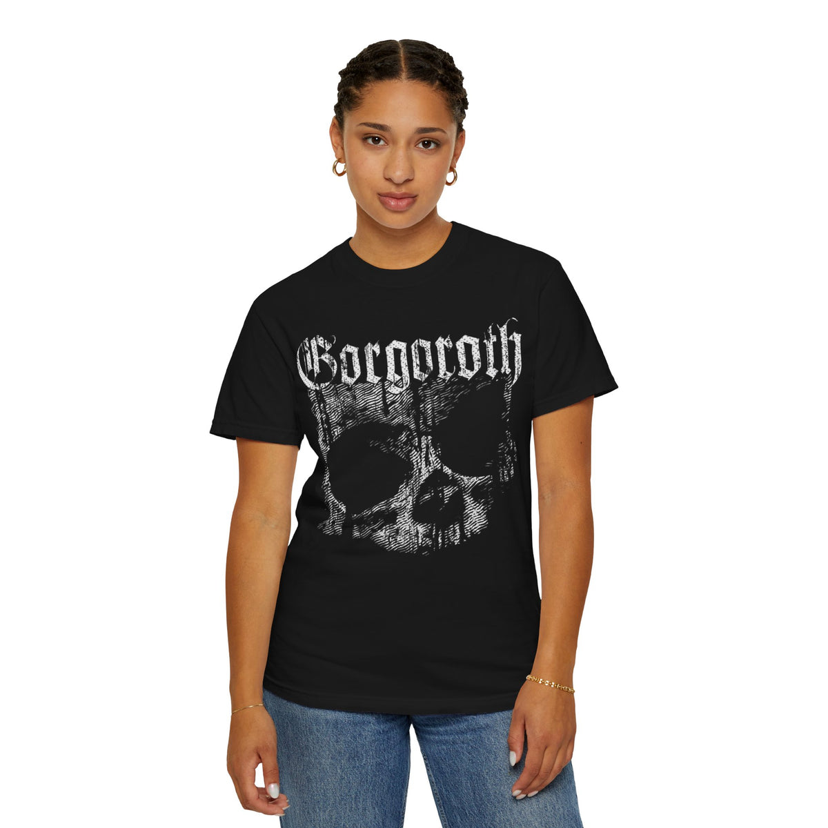 T-shirt Gorgoroth Skull | T-shirt graphique de groupe de Black Metal