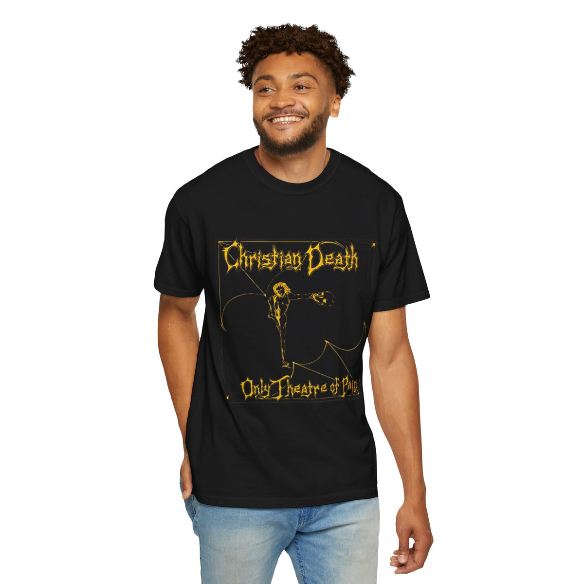 Camiseta con el logo de la banda Christian Death | Ilustración de Only Theatre of Pain