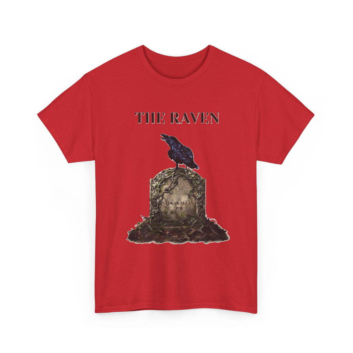 The Raven skull illustration T-Shirt | Edgar Allan Poe literary tee