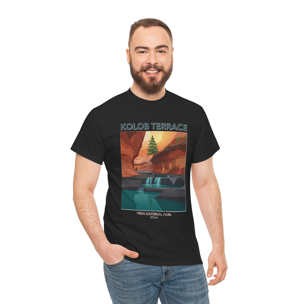 Camiseta de póster del Parque Nacional Kolob Terrace | Camiseta con paisaje del Cañón de Zion
