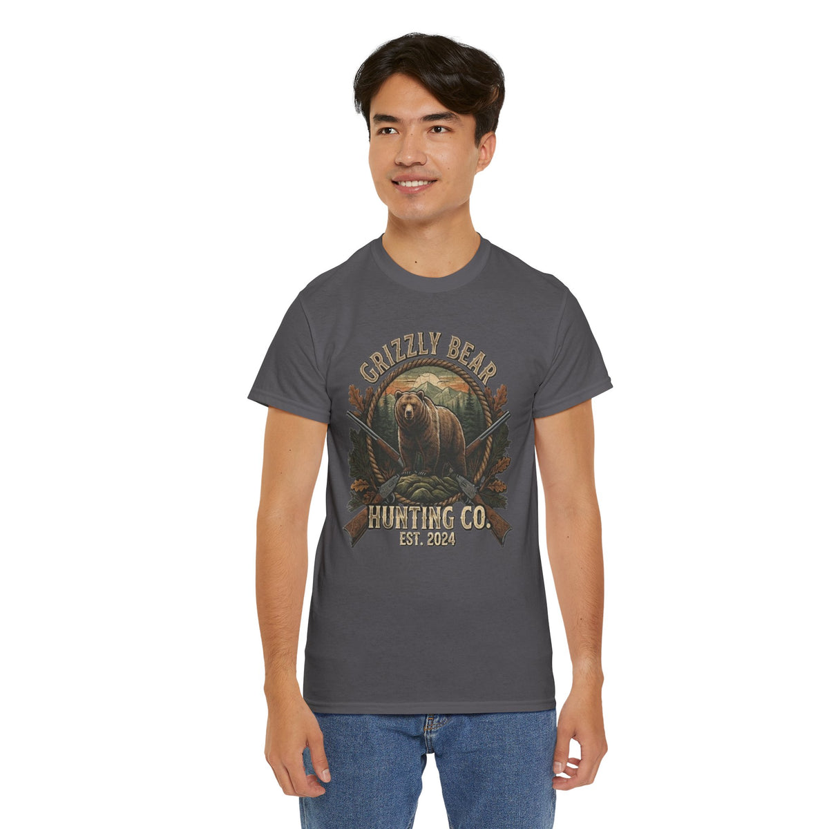 Grizzly Bear Hunting Co T-Shirt | Vintage Wildlife Outdoor Tee