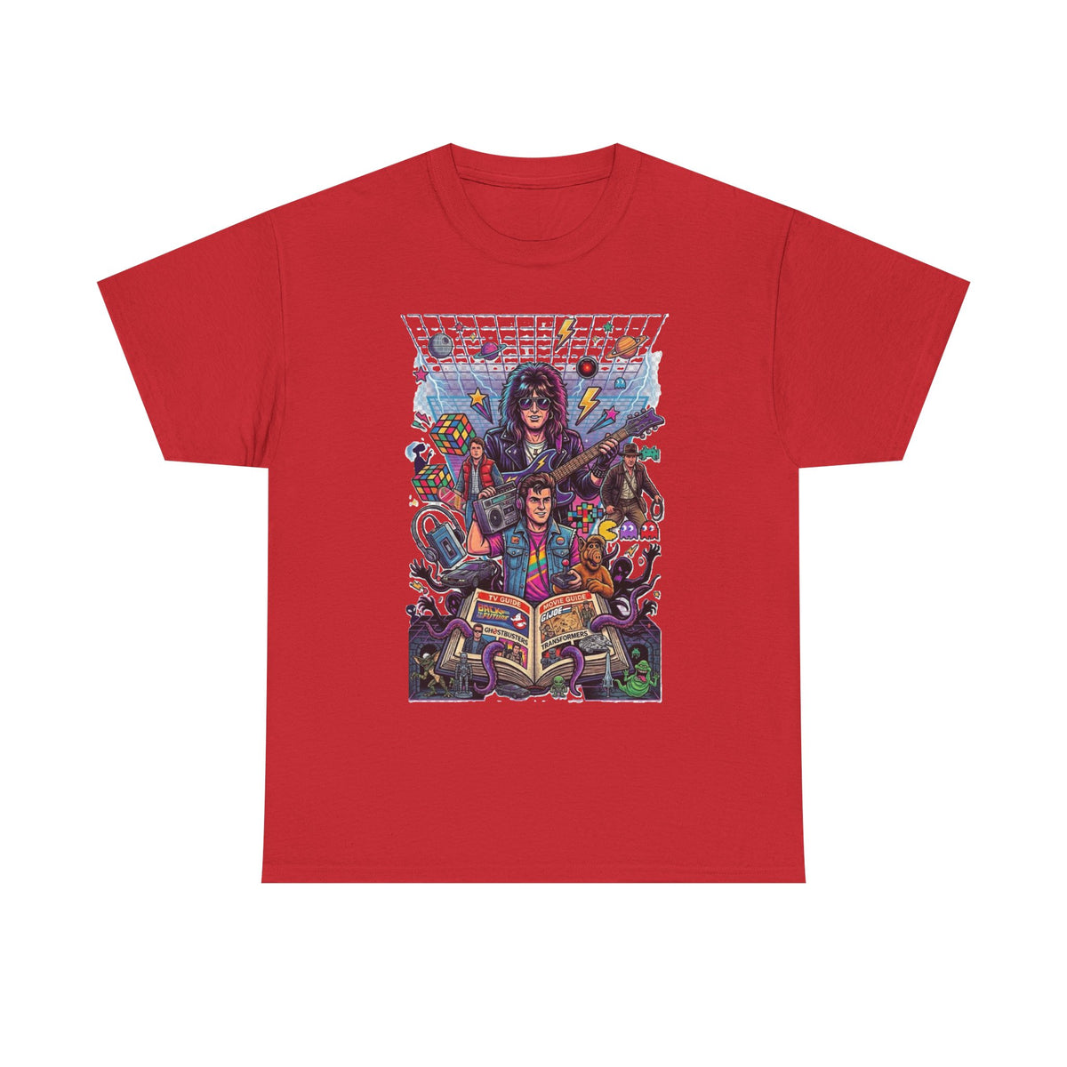 80s Retro TV & Movies Style Collage Unisex Tee