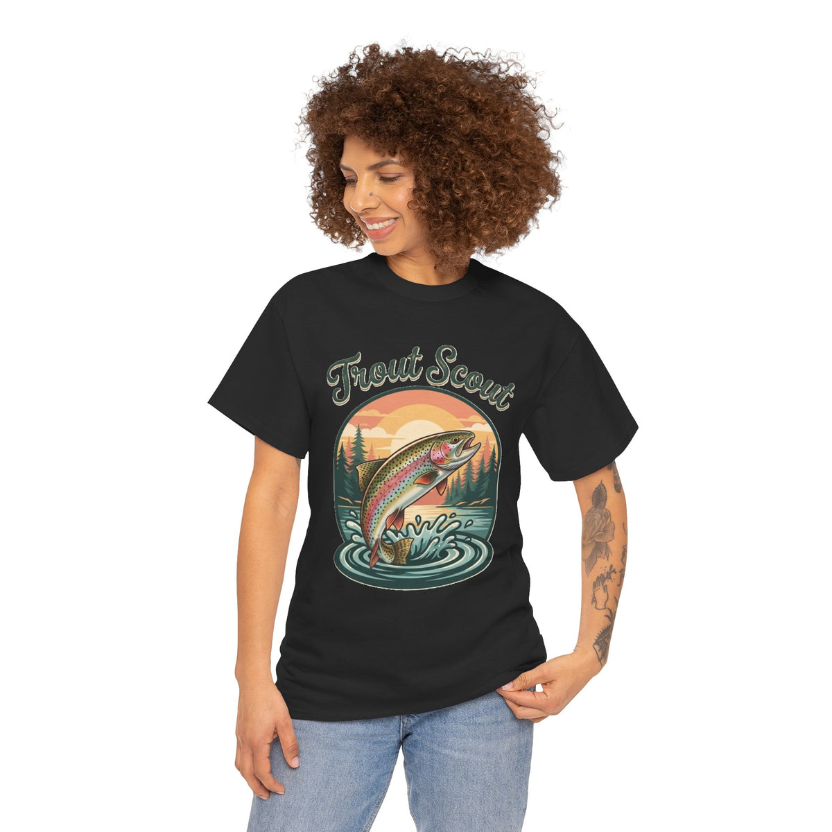 Trout Scout Fishing Graphic T-Shirt