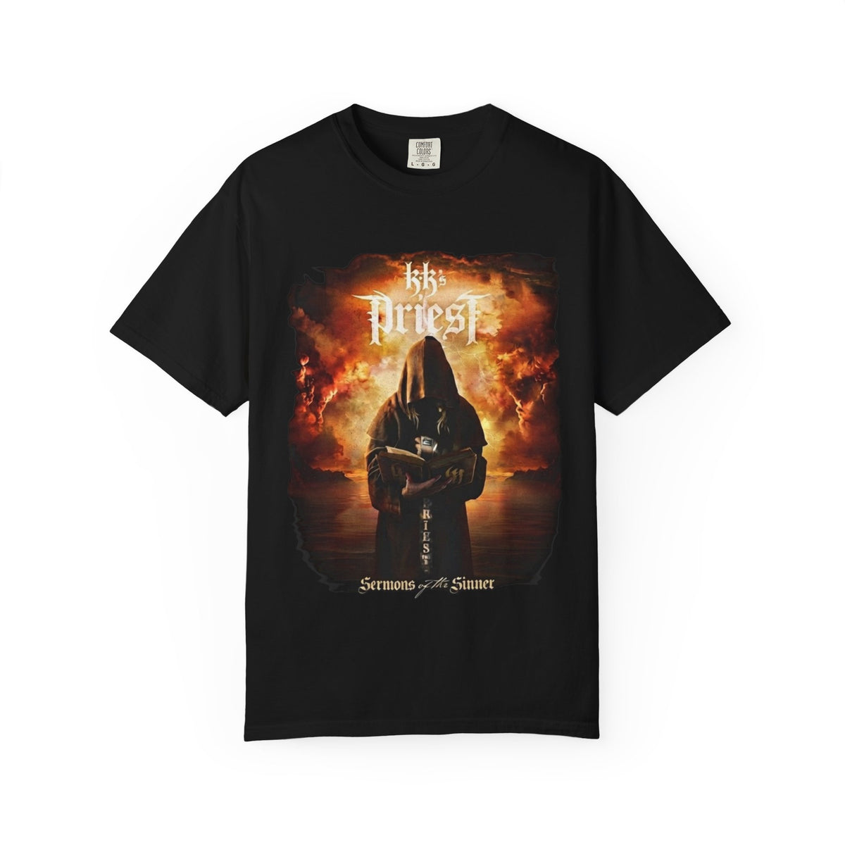 Camiseta con la portada del álbum de KK's Priest | Camiseta de la banda del álbum Sermons of the Sinner