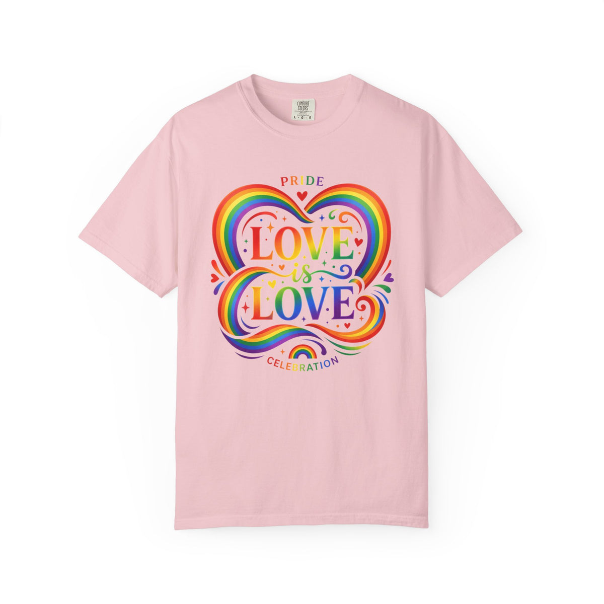 T-shirt Cœur Pride Love is Love | Célébration arc-en-ciel