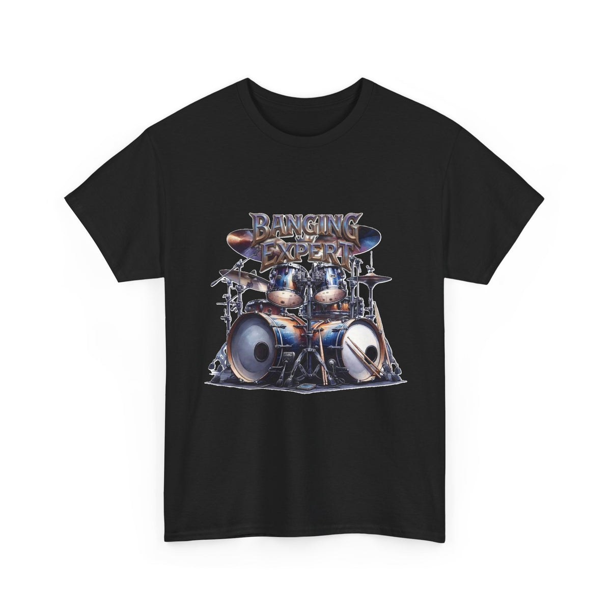 Drum Kit Illustration Tee | Banging The Drums Drummer Humor Graphic Tee