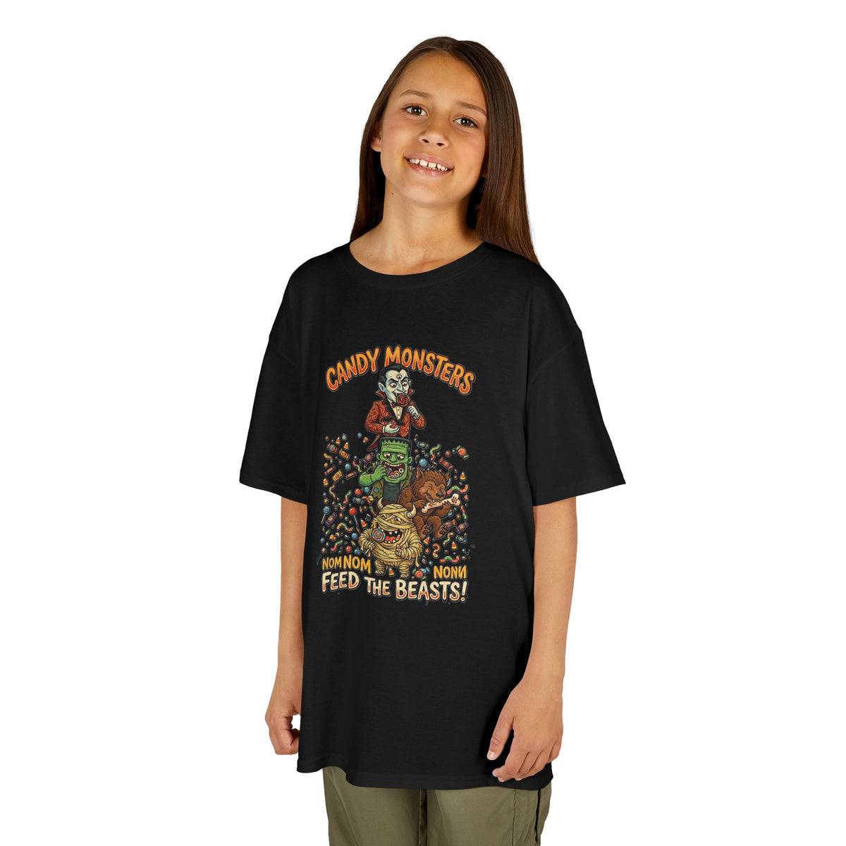 Candy Monster Kids Tee | Trick or Treat Halloween Graphic