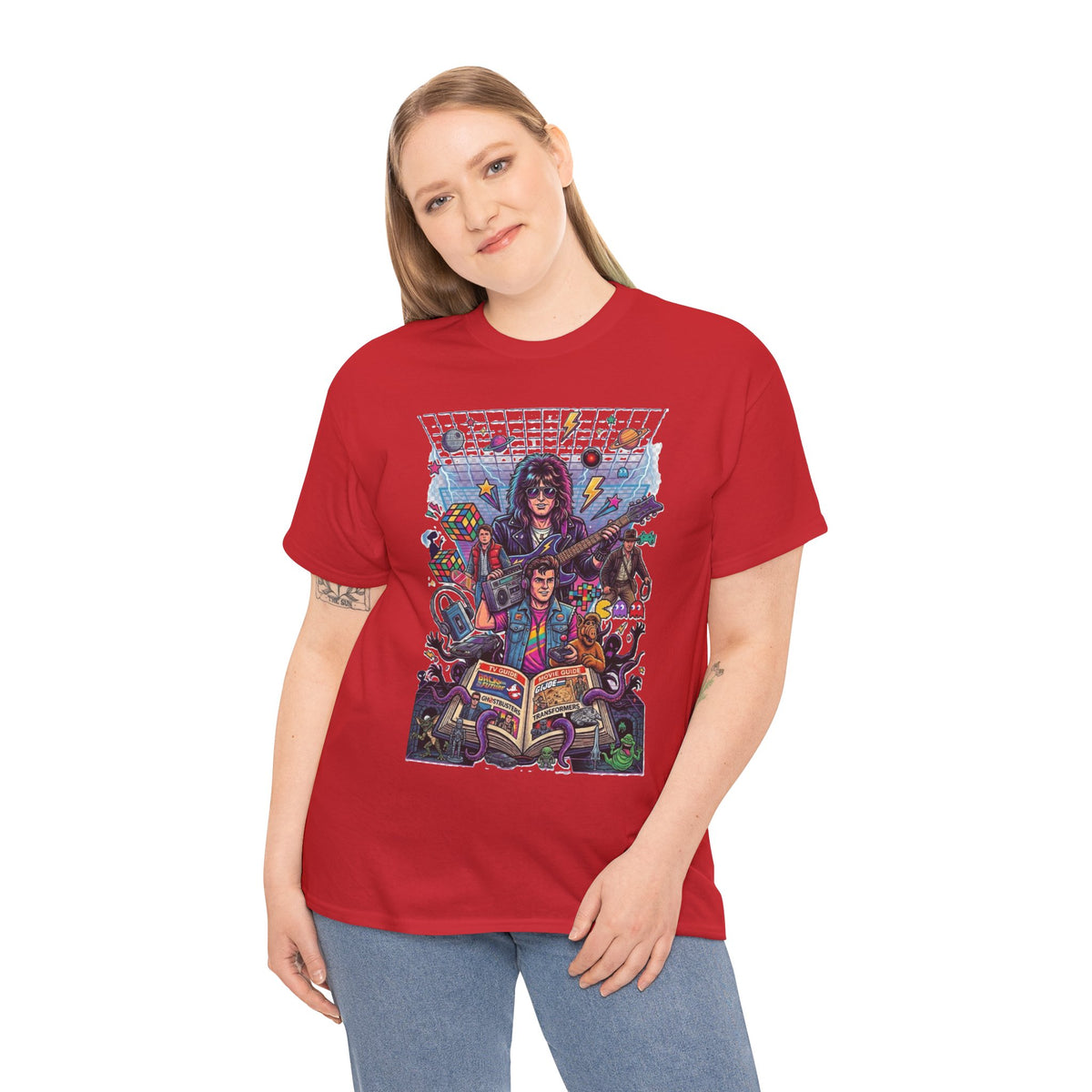 80s Retro TV & Movies Style Collage Unisex Tee