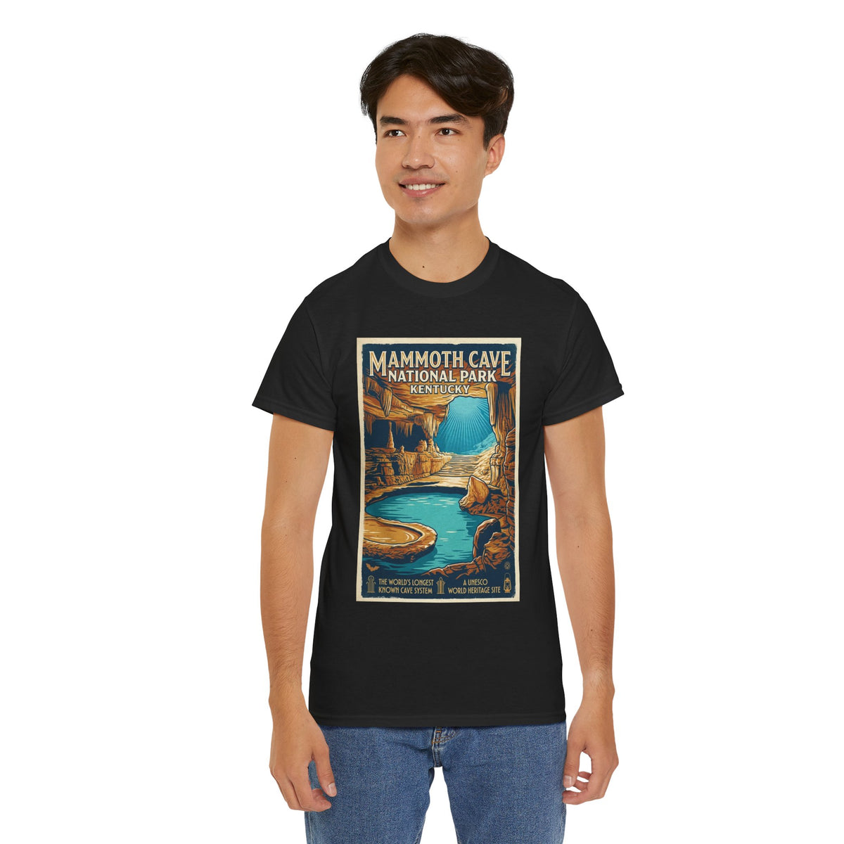 Mammoth Cave National Park Vintage Poster T-Shirt | Kentucky Cave Artwork