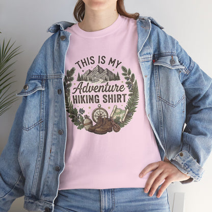This Is My Adventure Hiking Shirt Tee | Mountain Compass Nature Design