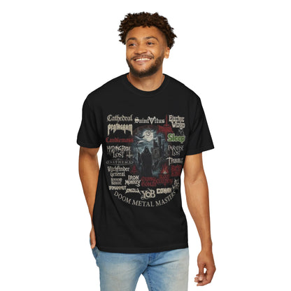 T-shirt design Doom Metal | T-shirt avec logos de groupes Doom Metal Masters