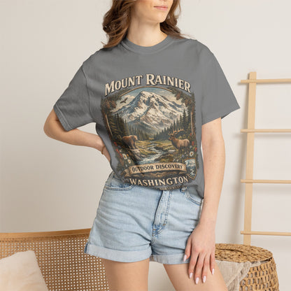 Camiseta del Monte Rainier, playera Comfort Colors de la naturaleza de Washington