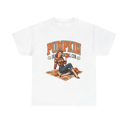 Pumpkin Seasonal Pinup Tee | Fall Pumpkin Patch Retro Graphic