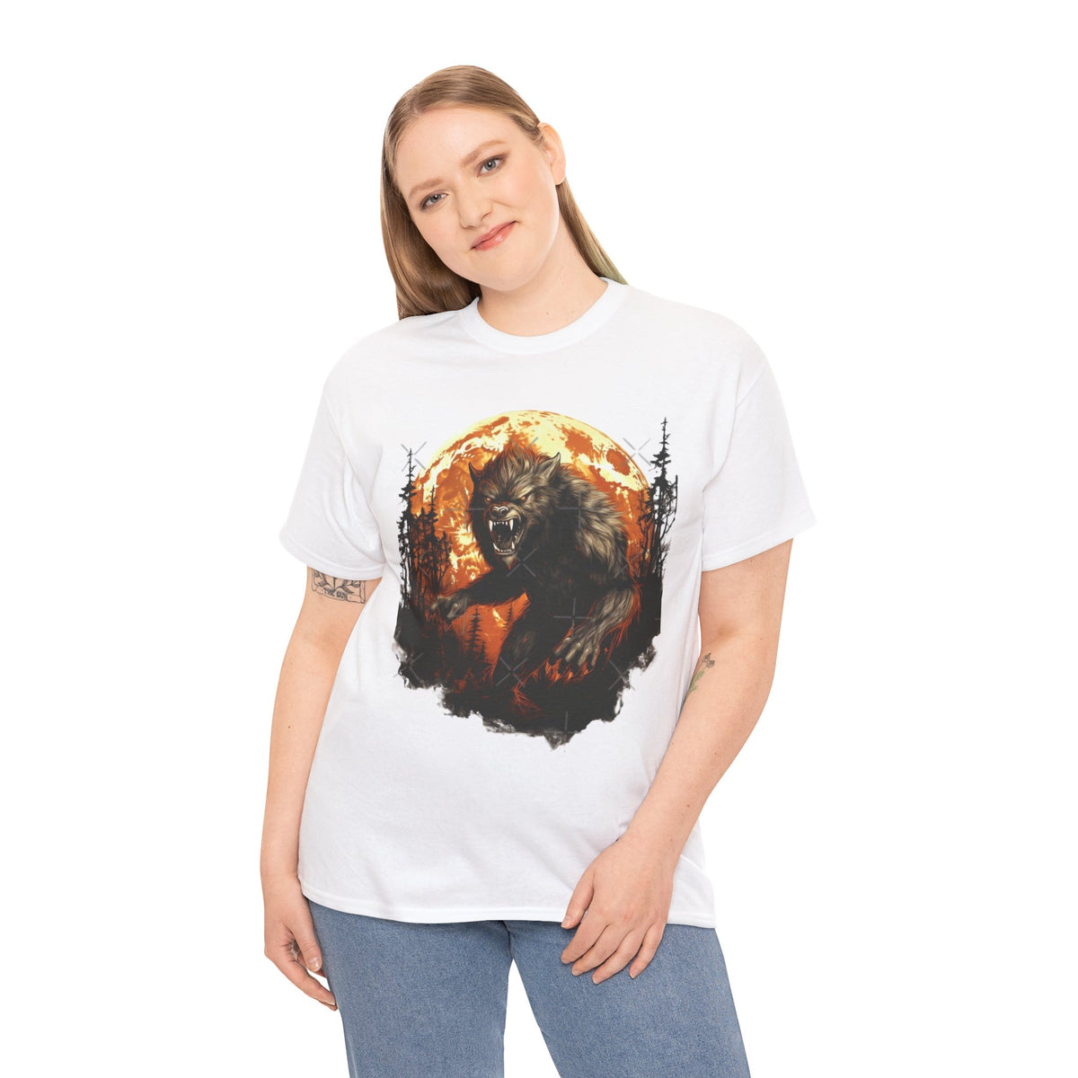 Howling Werewolf T-Shirt | Full Moon Horror Forest Tee