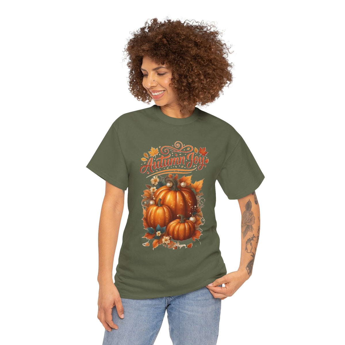 Autumn Joy Pumpkins T-Shirt | Fall Pumpkin Illustration