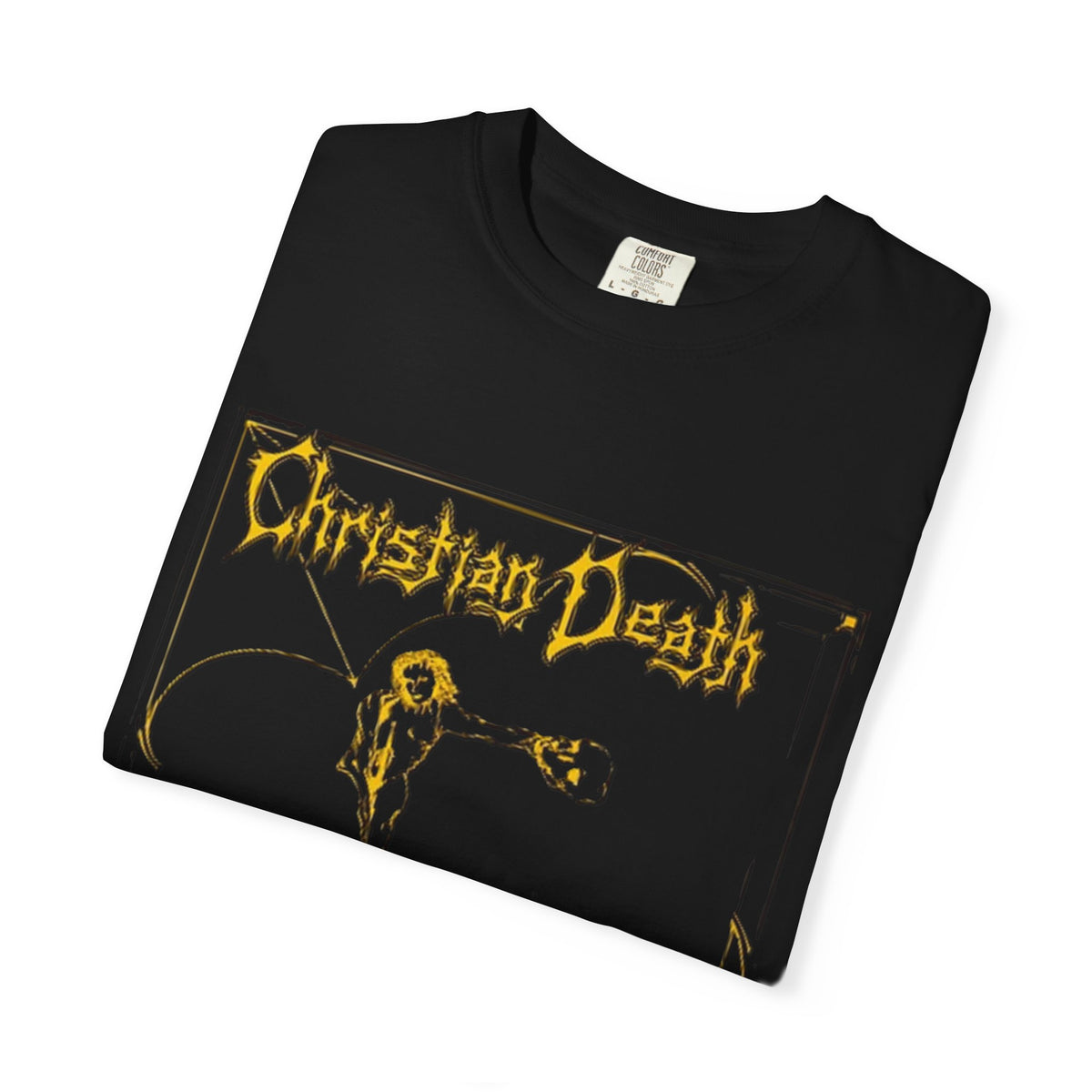 Camiseta con el logo de la banda Christian Death | Ilustración de Only Theatre of Pain