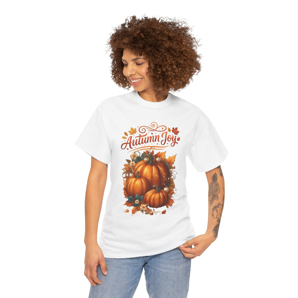Autumn Joy Pumpkins T-Shirt | Fall Pumpkin Illustration
