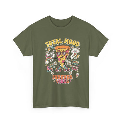 Total Mood Pizza Slice Tee | Forever Vibes retro skateboard graphics