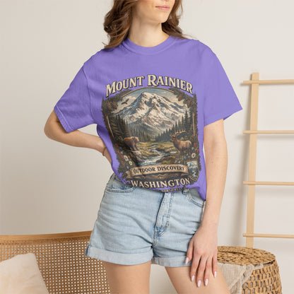 Camiseta del Monte Rainier, playera Comfort Colors de la naturaleza de Washington