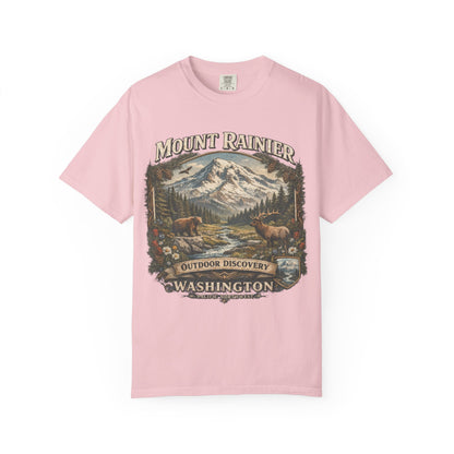 Camiseta del Monte Rainier, playera Comfort Colors de la naturaleza de Washington