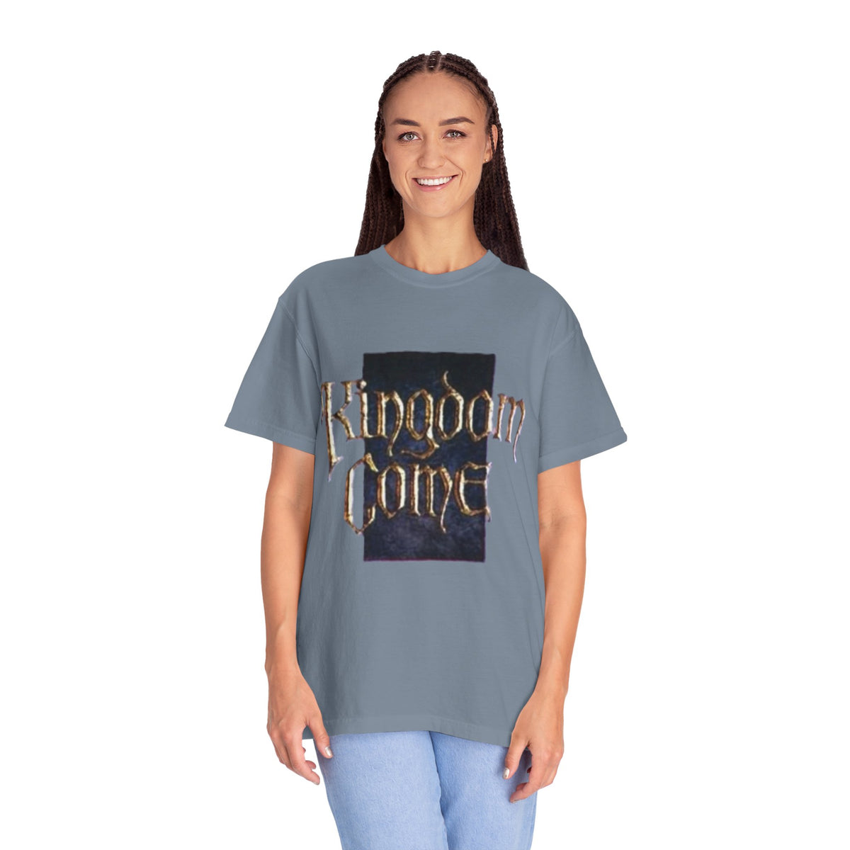 T-shirt logo en calligraphie gothique Kingdom Come | T-shirt de groupe de Hard Rock & Heavy Metal