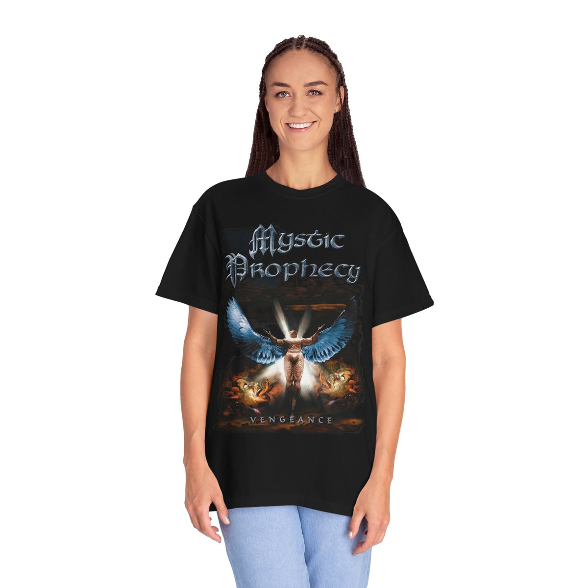 Mystic Prophecy Vengeance Eagle Artwork T-Shirt / German Heavy Metal Band Tee