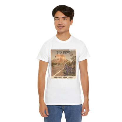 Camiseta vintage con foto de carretera del Parque Nacional Big Bend | Paisaje desértico de Texas