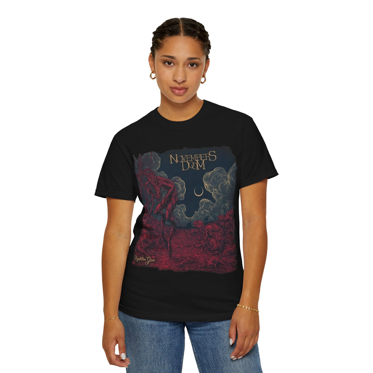 Camiseta con la portada del álbum Nephilim Grove de Novembers Doom / Camiseta de banda de Gothic Doom Metal