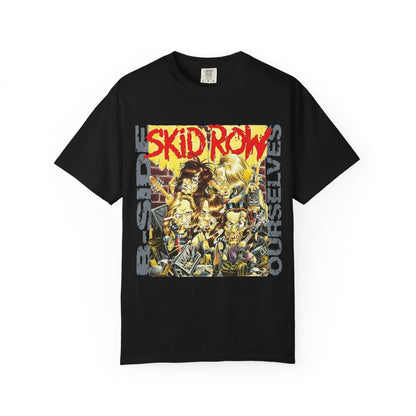 Skid Row B-side Ourselves Graphic T-shirt | Hard Rock Heavy Metal Band Album Artwork Tee