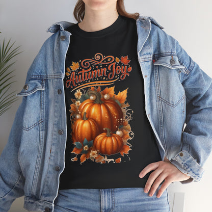 Autumn Joy Pumpkins T-Shirt | Fall Pumpkin Illustration