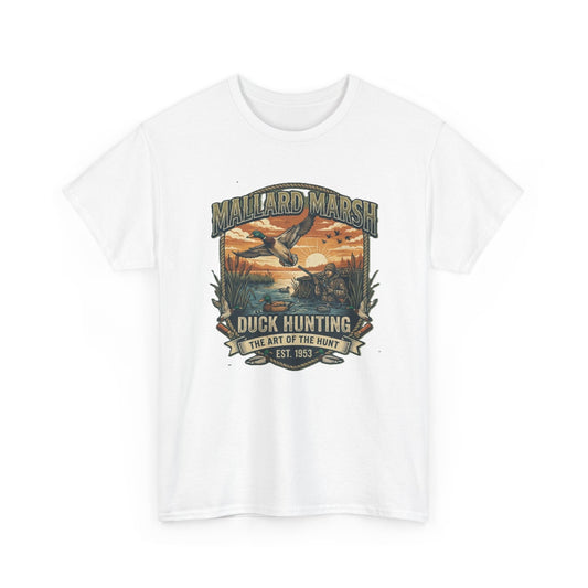 Mallard Marsh Duck Hunting Tee | Vintage Waterfowl Design