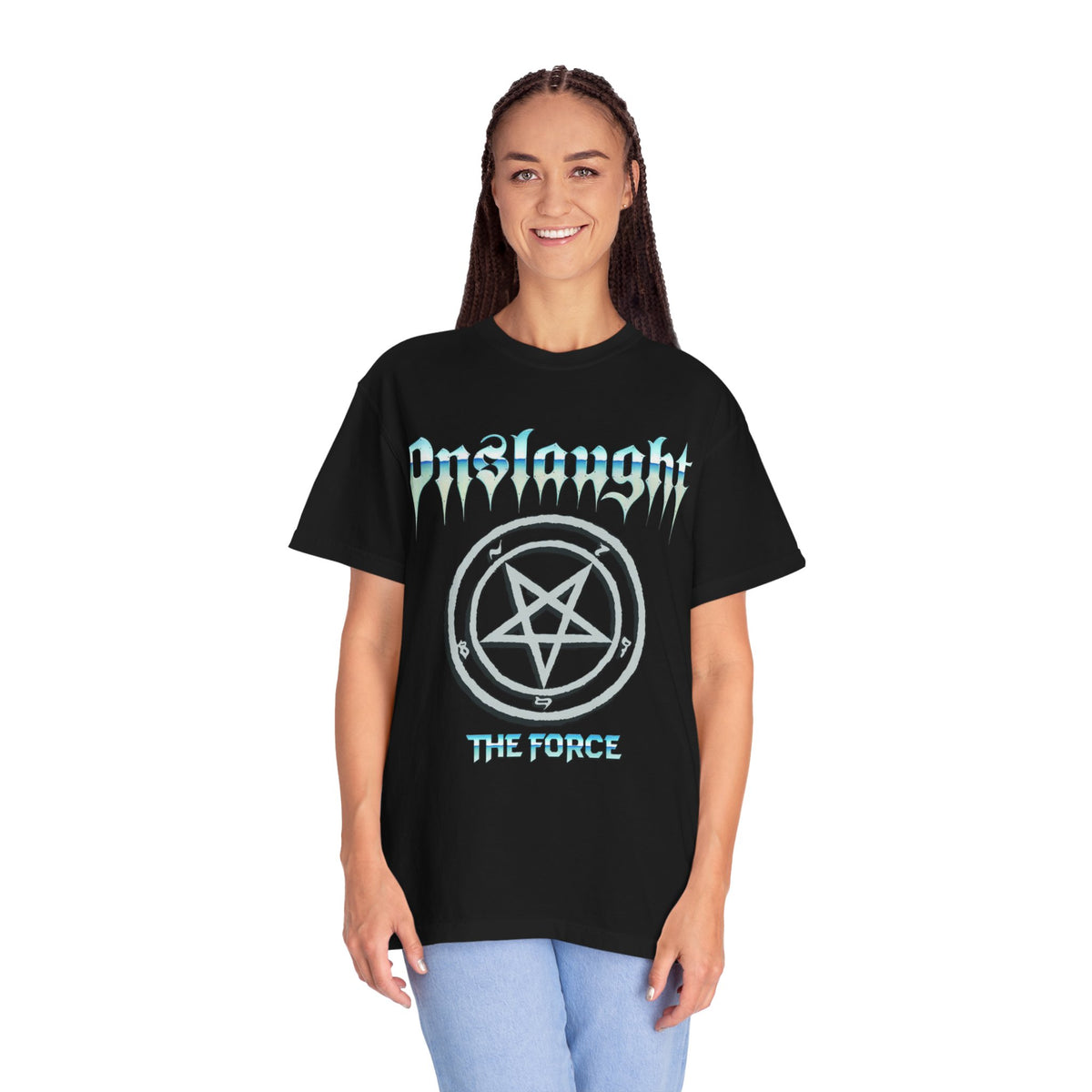 Onslaught The Force Artwork T-shirt | Pentagram Graphic logo band tee