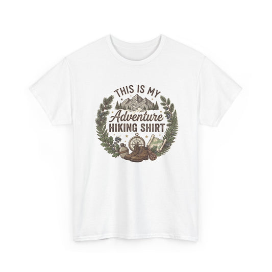 This Is My Adventure Hiking Shirt Tee | Mountain Compass Nature Design