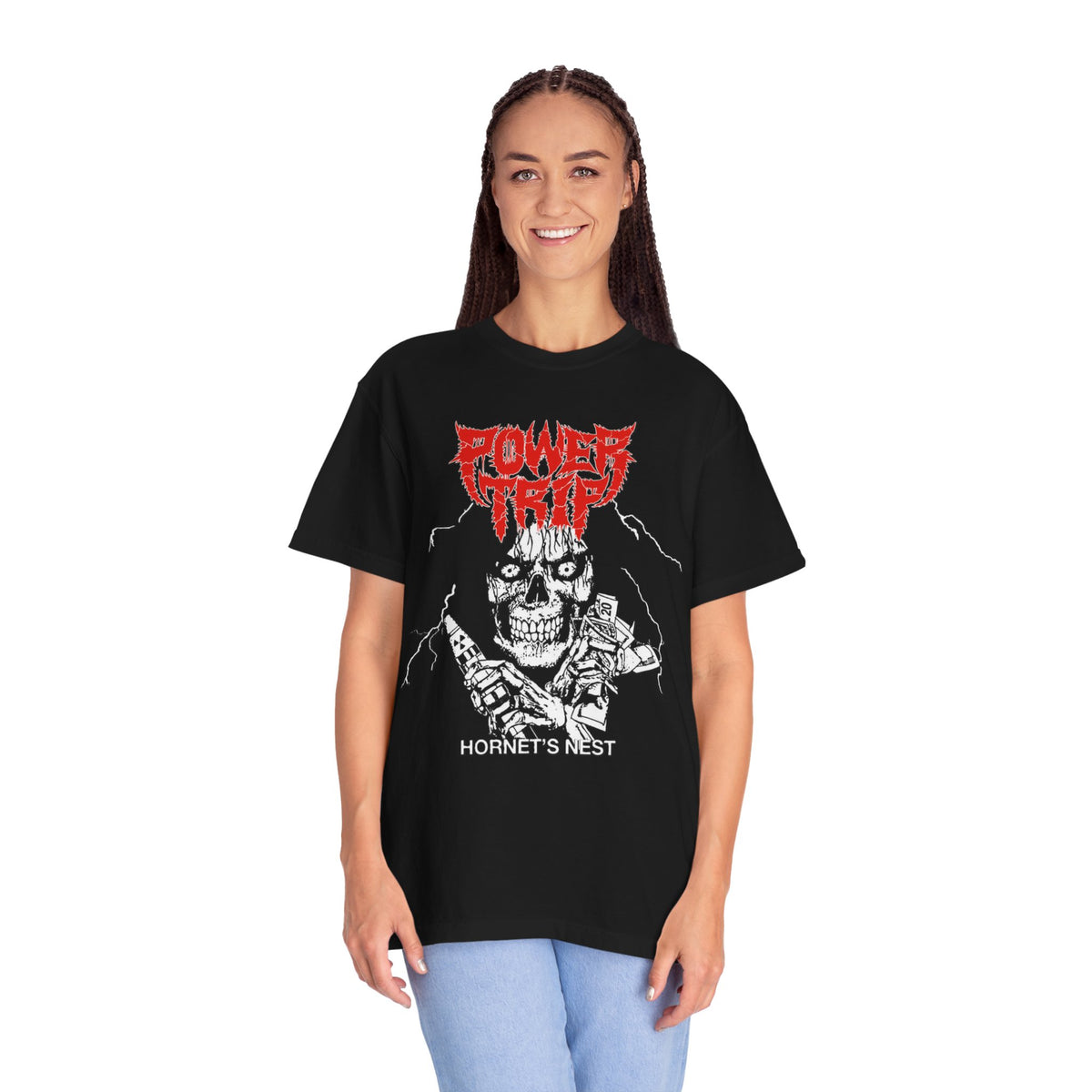 Power Trip Skull Hornets Nest T-Shirt / Thrash Metal Band Tee