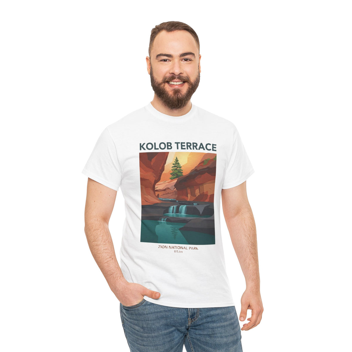 Camiseta de póster del Parque Nacional Kolob Terrace | Camiseta con paisaje del Cañón de Zion
