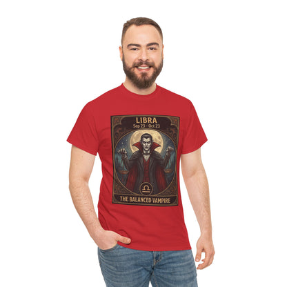 Camiseta de Libra, el vampiro equilibrado | Halloween Astrología Zodíaco Vampiro
