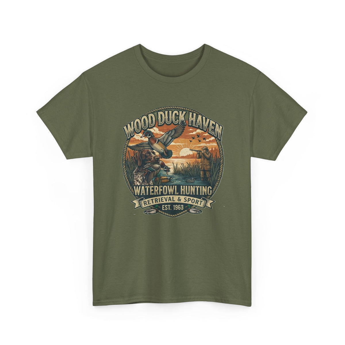 Wood Duck Haven Waterfowl Hunting Tee | Vintage Duck Retriever Design