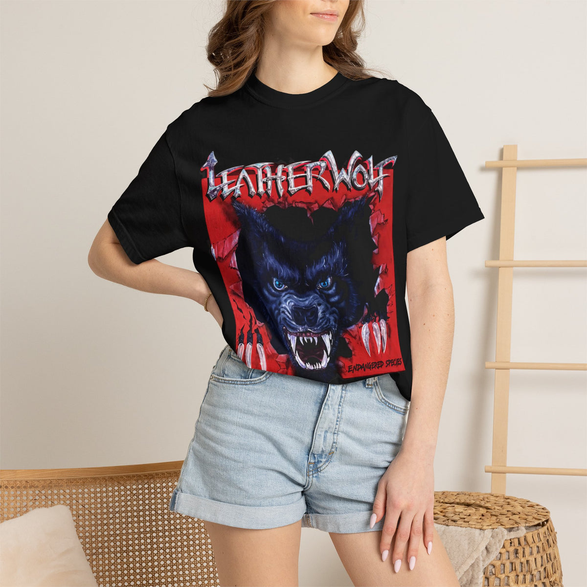 Leatherwolf Werewolf Graphic T-Shirt | Vintage Metal Band Artwork
