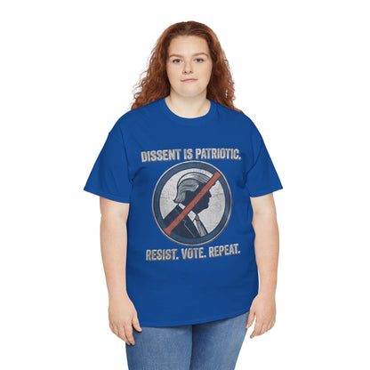 T-shirt « La dissidence est patriotique, résistez, votez, recommencez » | Haut pour manifestation politique