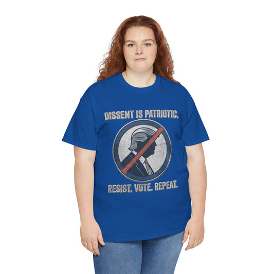 T-shirt « La dissidence est patriotique, résistez, votez, recommencez » | Haut pour manifestation politique