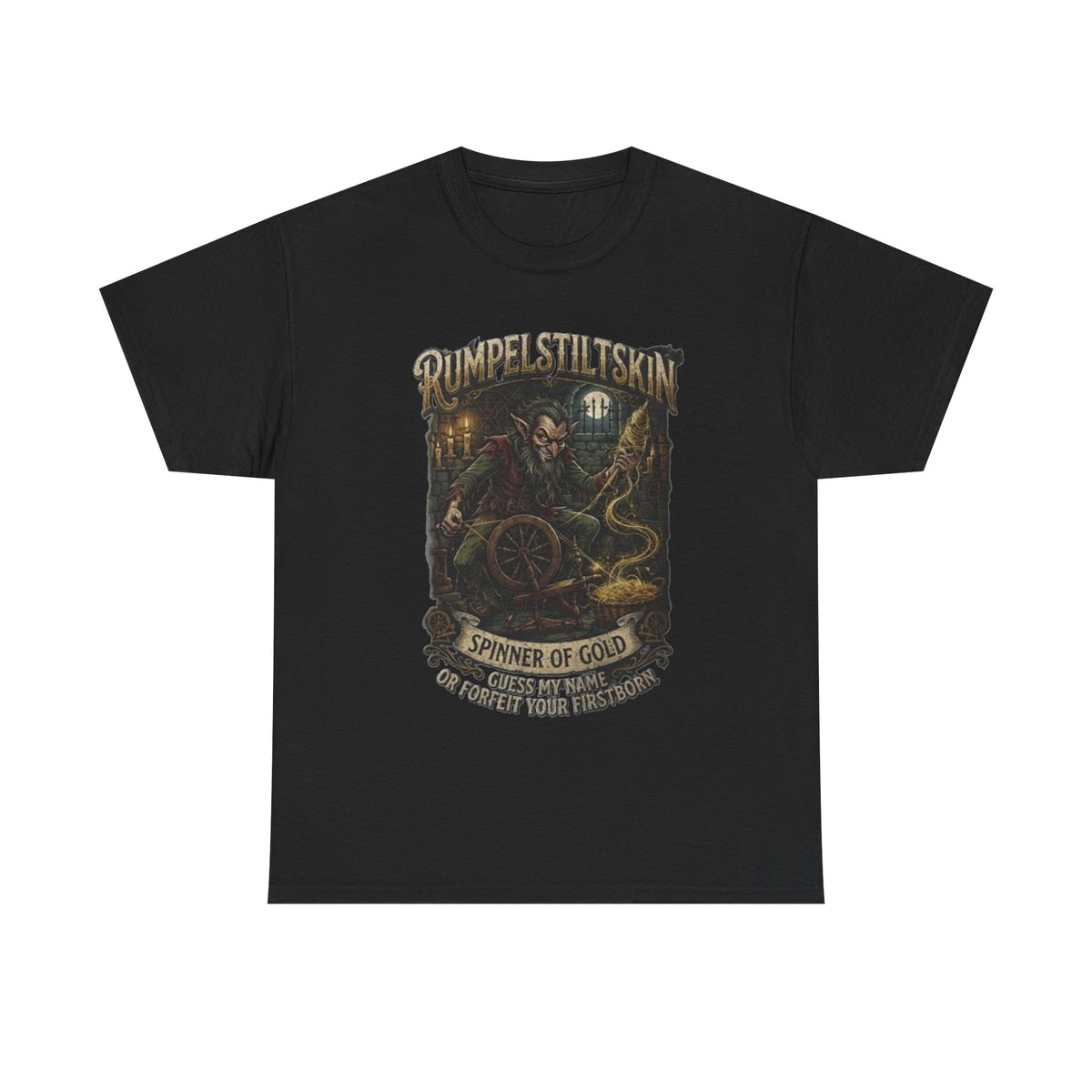 Camiseta de Rumpelstiltskin, tejedor de oro | Camiseta de fantasía oscura y cuentos de hadas