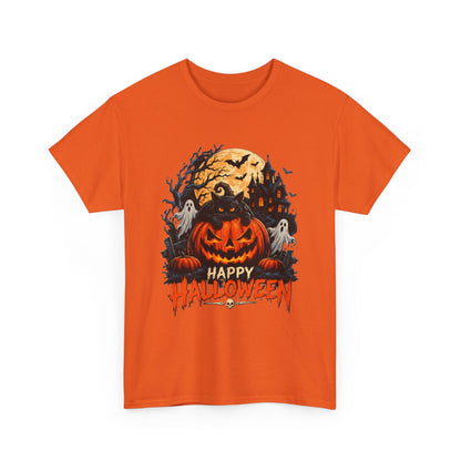 Camiseta de Halloween con calabaza Jack-o'-Lantern | Fantasmas espeluznantes, luna llena