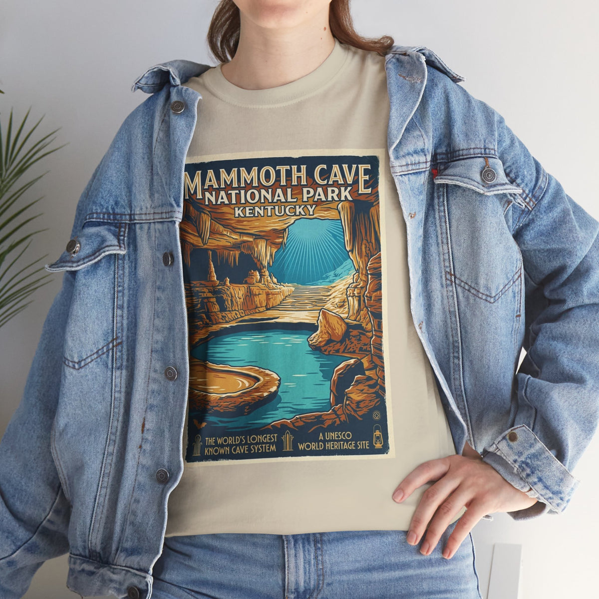 Mammoth Cave National Park Vintage Poster T-Shirt | Kentucky Cave Artwork