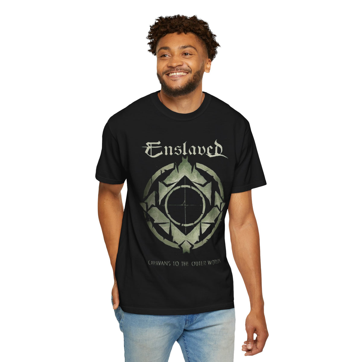 T-shirt avec la pochette de l'album « Enslaved Caravans To The Outer Worlds » / T-shirt de groupe de metal norvégien