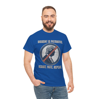 T-shirt « La dissidence est patriotique, résistez, votez, recommencez » | Haut pour manifestation politique
