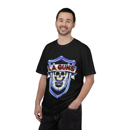 L.A Guns Skull Shield T-shirt | Hard Rock Band Logo Tee